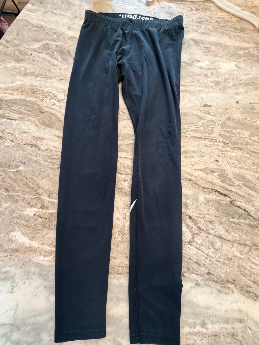 Nike Just Do It Black Logo Leggings Women’s Medium Cotton Blend Full Length